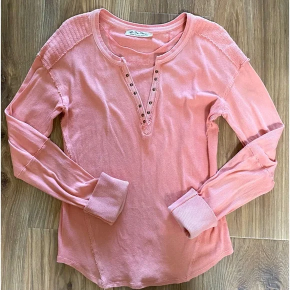 NWOT Free People Studded Henley - Picture 1 of 9